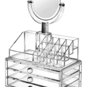 ORGANIZADOR DE MAQUILLAJE ACRILICO CON ESPEJO