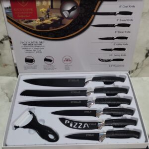 SET DE CUCHILLOS DE COCINA ACERO INOXIDABLE ANTIBACTERIAL 7 PCS