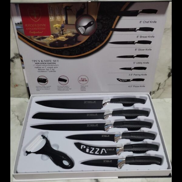 SET DE CUCHILLOS DE COCINA ACERO INOXIDABLE ANTIBACTERIAL 7 PCS - Imagen 7