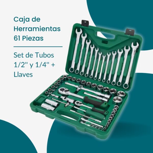 CAJA DE HERRAMIENTAS DE 61 PIEZAS - Imagen 3