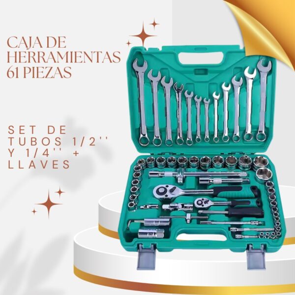CAJA DE HERRAMIENTAS DE 61 PIEZAS - Imagen 2