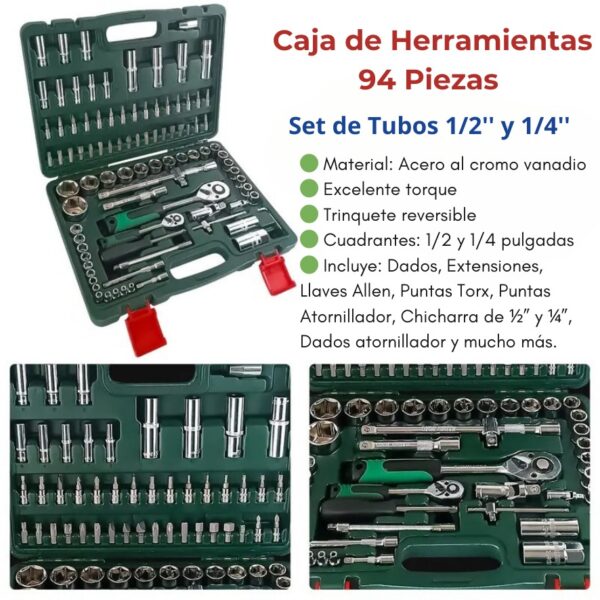 CAJA DE HERRAMIENTAS DE 94 PIEZAS - Imagen 8