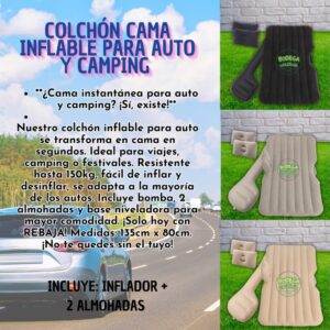 COLCHON INFLABLE PARA AUTO