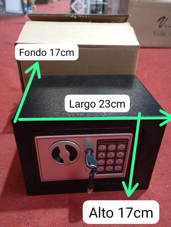 CAJA FUERTE (alto: 17cm/ largo 23cm/ fondo 23cm)