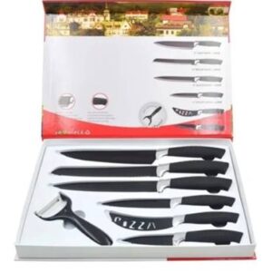 SET DE CUCHILLOS DE COCINA ACERO INOXIDABLE ANTIBACTERIAL 7 PCS