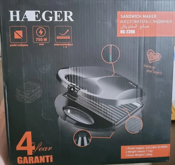 MINI PARRILLERA SANDWICHERA Y TOSTADOR 4 EN 1 - Imagen 2