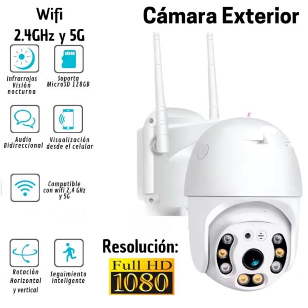 CAMARA DE EXTERIOR WIFI 360 ( APPS V-380 PRO) - Imagen 2