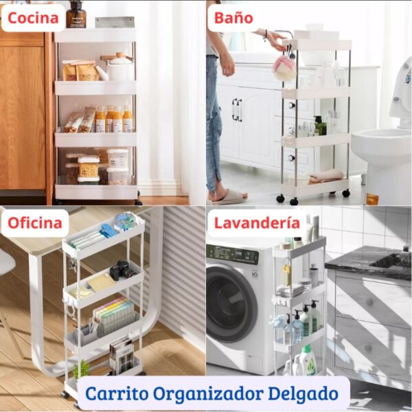 CARRITO ORGANIZADOR DE 4 NIVELES FINO - Imagen 5
