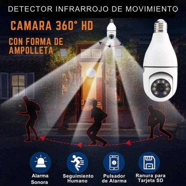 CAMARA AMPOLLETA 360 HD WIFI - Imagen 5