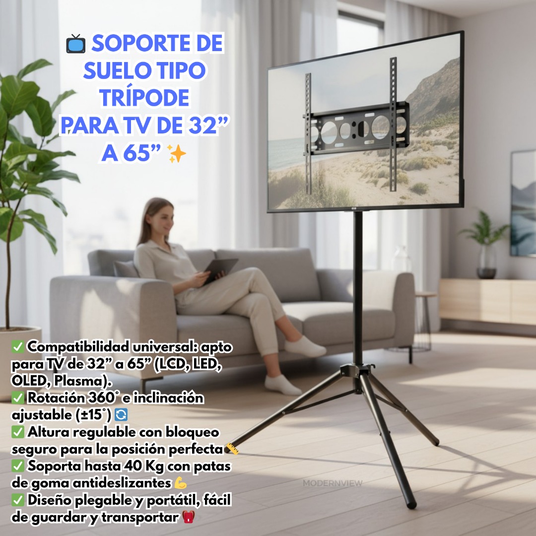 SOPORTE TRIPOIDE DE 32 A 65 PULGADAS - Imagen 5