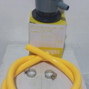 KIT DE VALVULA DE GAS  CON MANGUERA Y ABRAZADERA