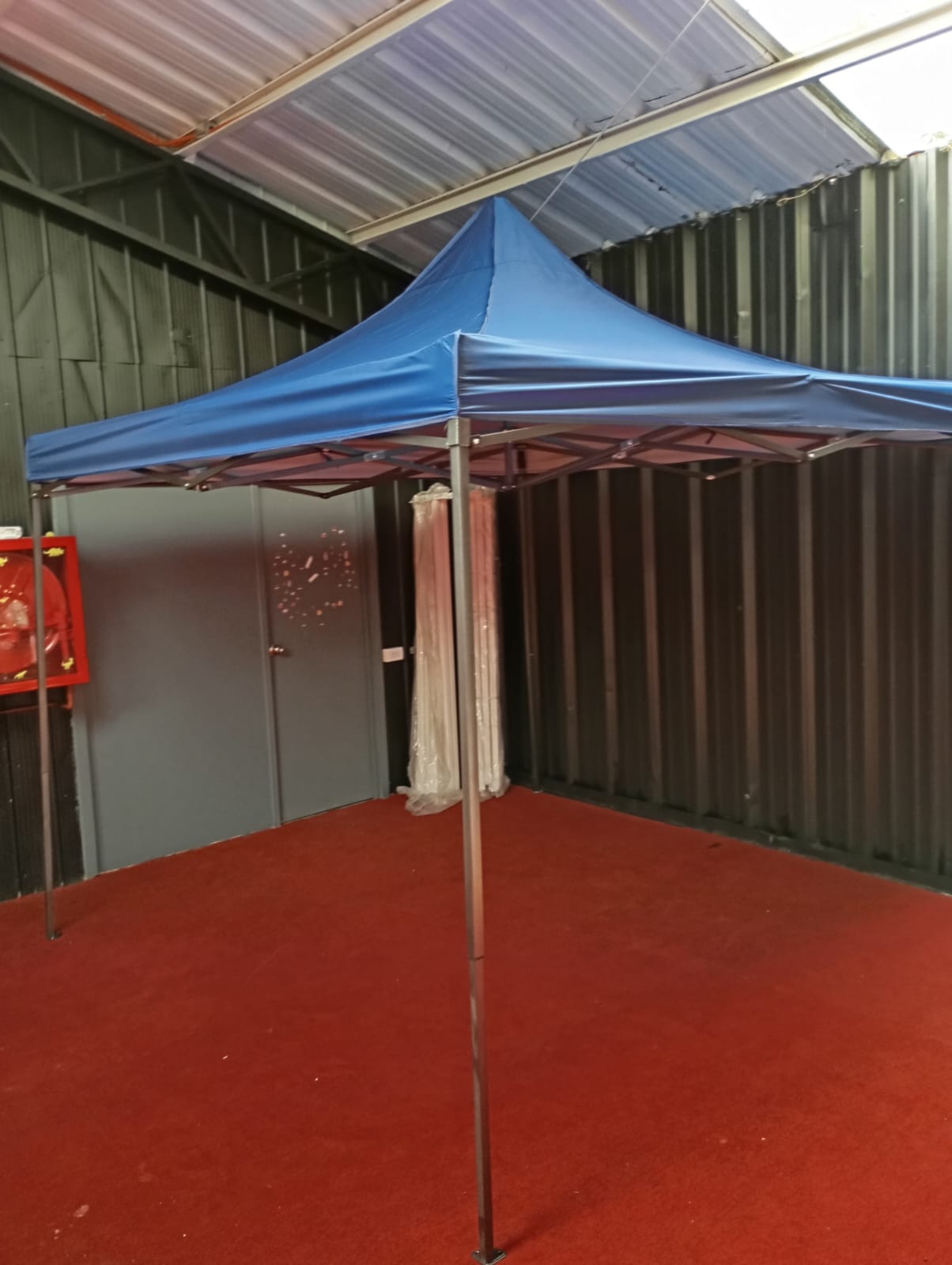 TOLDO PLEGABLE 3X3 EXTRUCTURA Y LONA AZUL UV - Imagen 5