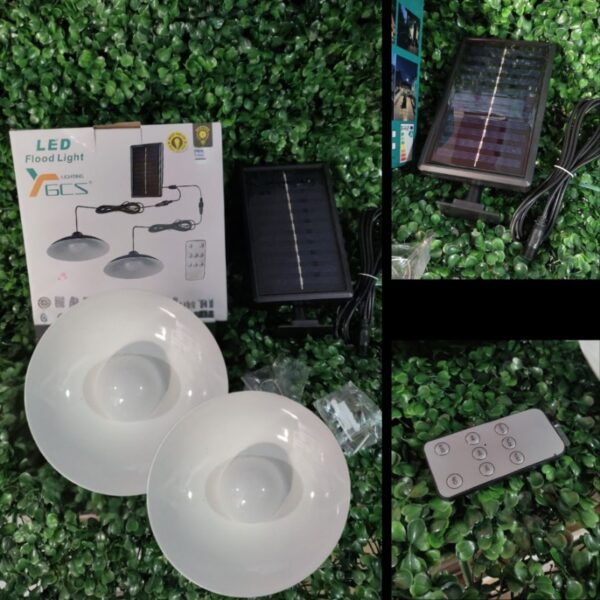 LAMPARA CON PANEL SOLAR DOBLE - Imagen 4