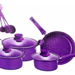 SET OLLAS DE 14 PIEZAS PURPURA