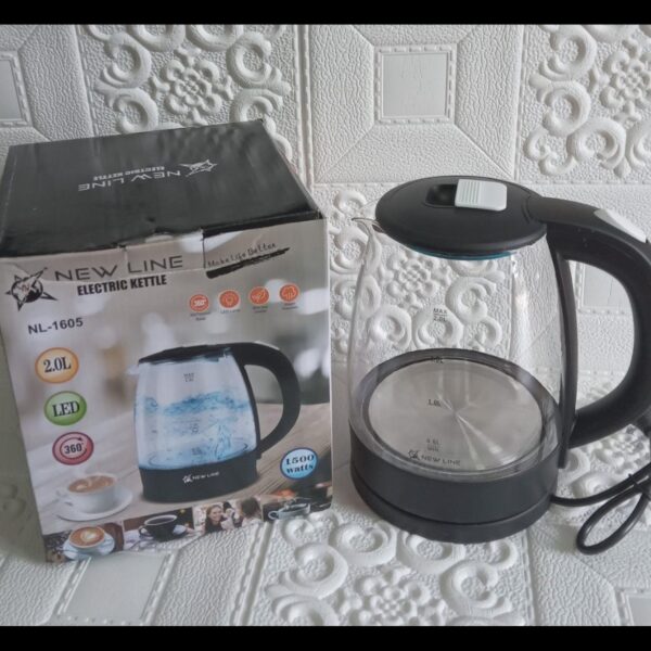 HERVIDOR ELECTRICO DE VIDRIO MARCA NEW LINE - Imagen 4