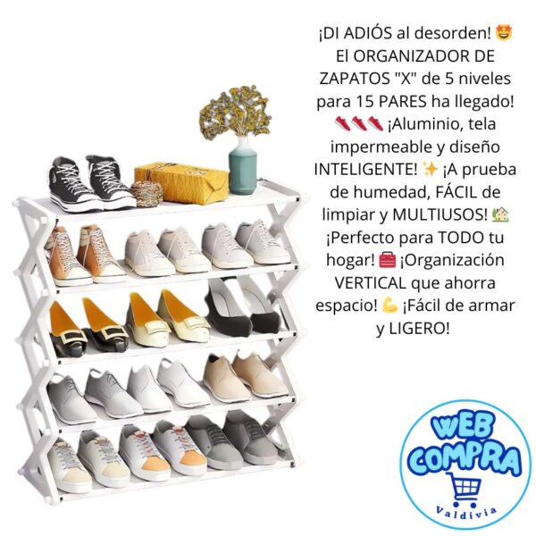 ORGANIZADOR DE ZAPATOS X-5 NIVELES - Imagen 7