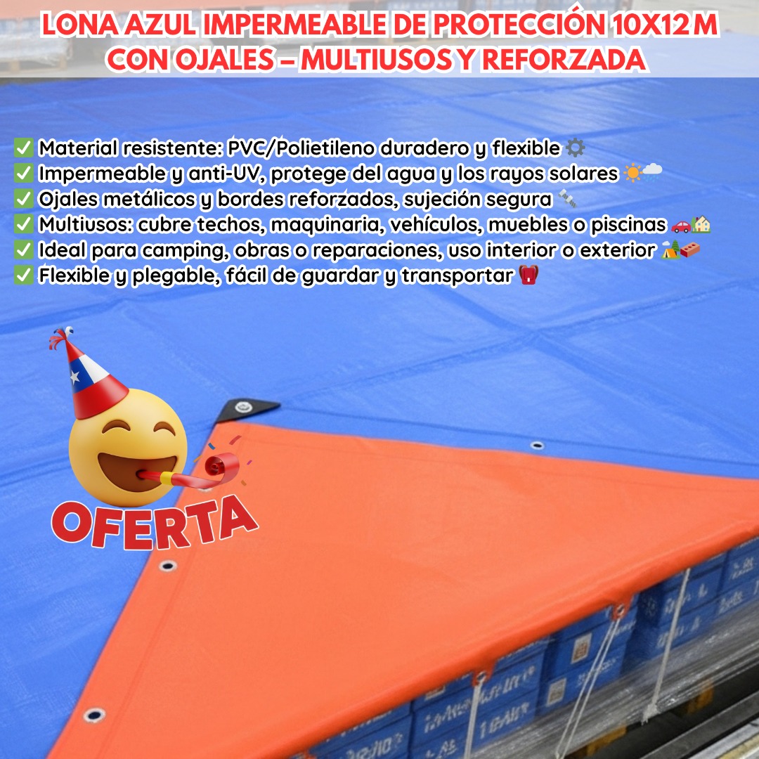 CARPA LONA IMPERMEABLE PARA CAMION 10X12 - Imagen 5