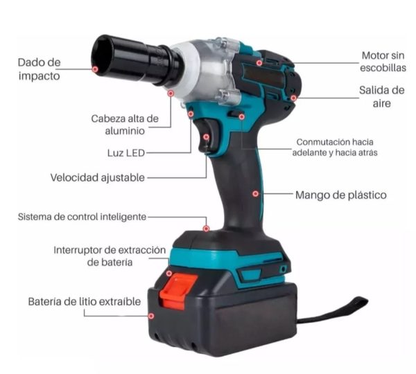 PISTOLA DE IMPACTO  INALAMBRICA - Imagen 3