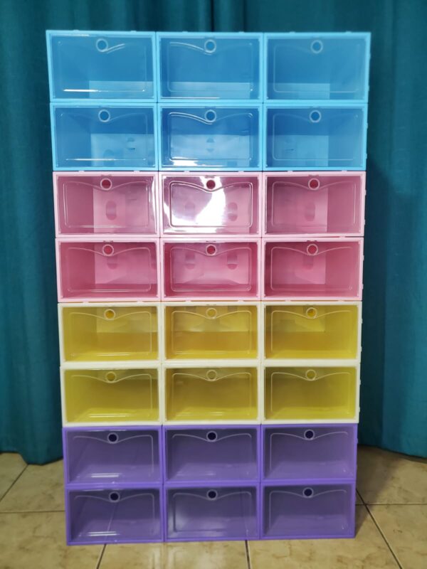 SET DE 6 CAJAS DE ORGANIZADOR DE ZAPATOS  DE PLASTICO