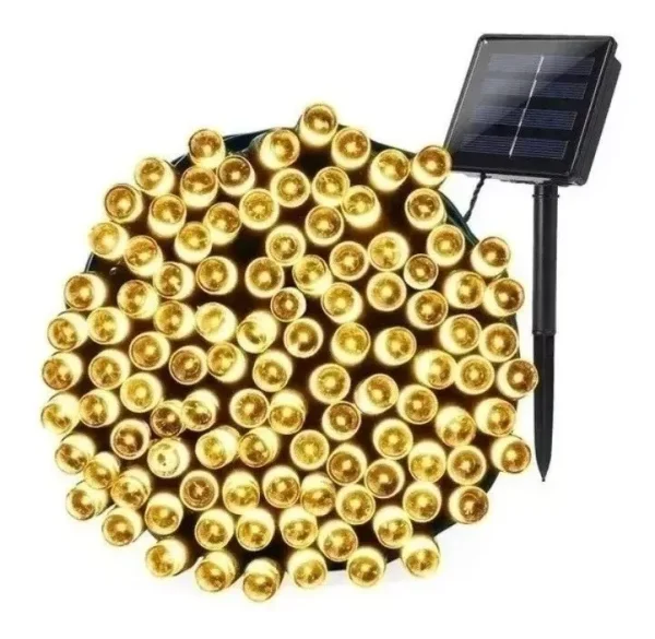 LUCES LED DE NAVIDAD SOLAR 11 METROS CALIDA