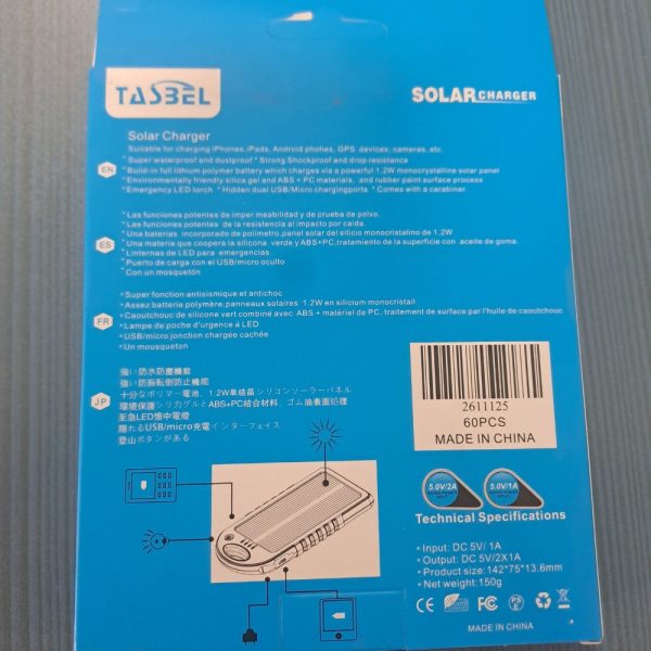 PAWER BANK SOLAR DE 20.000 AMP - Imagen 2