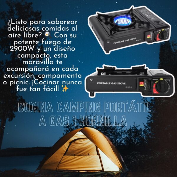 COCINA PORTATIL CAMPING 1 HORNILLA - Imagen 2