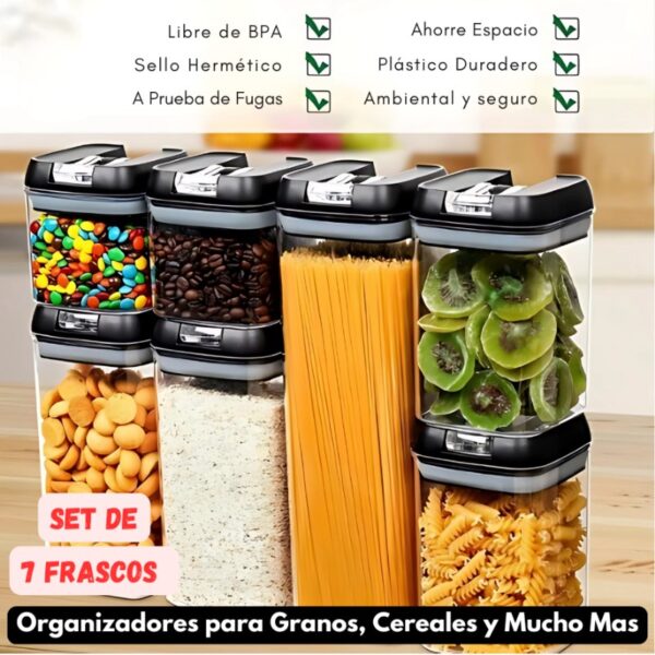 SET CONTENEDORES 7 FRASCOS DE ALIMENTO - Imagen 6