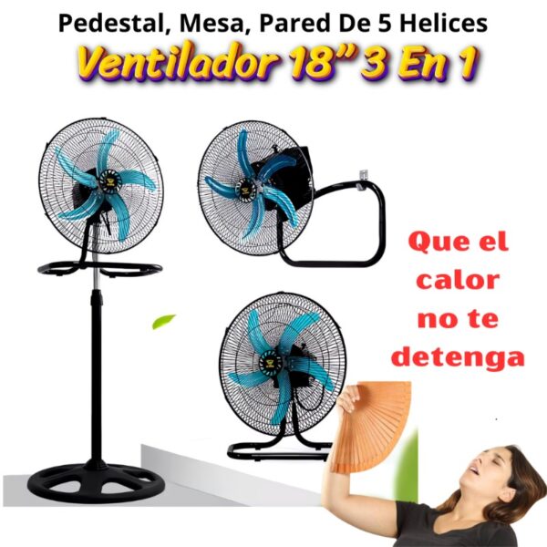 VENTILADOR 5 ASPAS 50W - Imagen 3