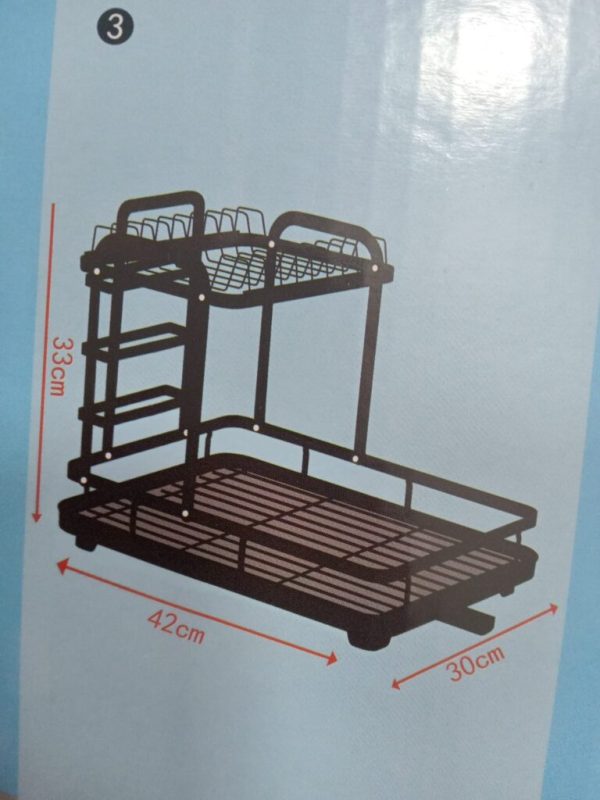 ESCURRIDOR DE ALUMINIO 2 NIVELES MJ 2042 - Imagen 2