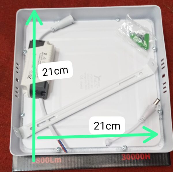 FOCO LED PANEL SOBREPUESTO CUADRADO DE 18 W - Imagen 2