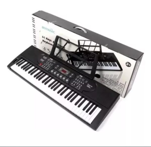 PIANO MUSICAL DE 61 TECLAS COLOR NEGRO