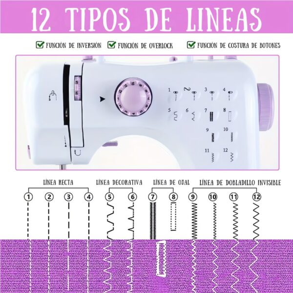 MAQUINA DE COSER MULTIFUNCIONAL MODELO SM-505A - Imagen 7