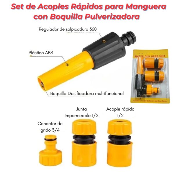 ADAPTADOR DE MANGUERA 4 PIEZAS - Imagen 4