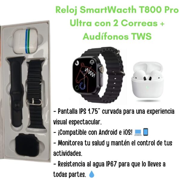 RELOJ SMART WATCH T 800 - Imagen 4