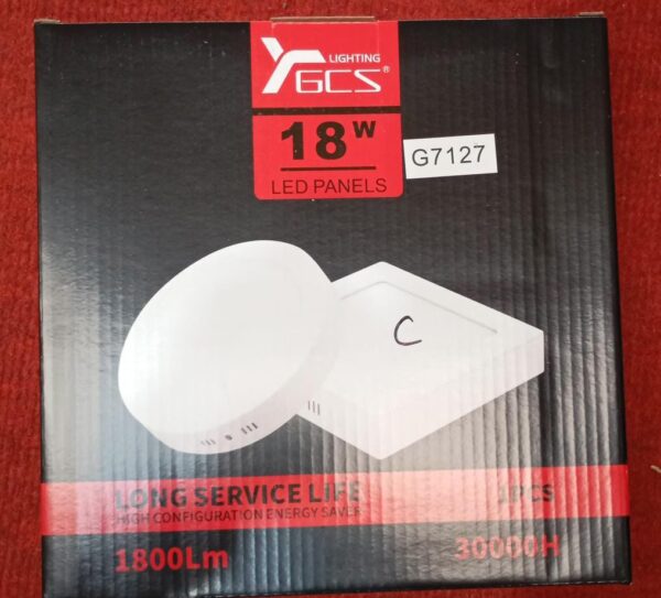 FOCO LED SOBREPUESTO CUADRADO 18WATTS