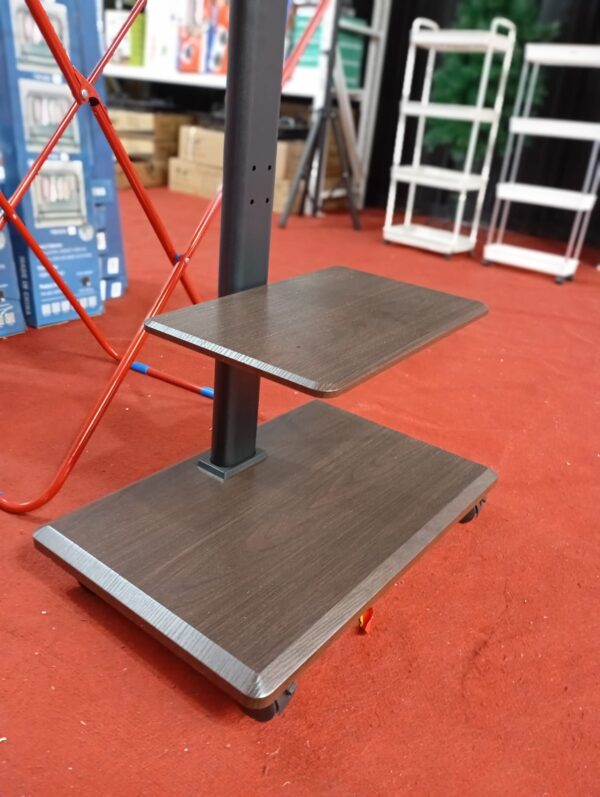 SOPORTE CON PEDESTAL DE MADERA CAFE  32 A 70  ZJ-530 - Imagen 2