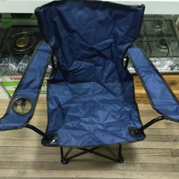 SILLA PLEGABLE PLAYERA, CAMPING/ PORTA VASO AZUL OSCURO - Imagen 3