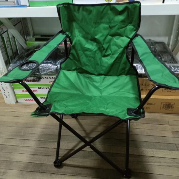 SILLA PLEGABLE PLAYA, CAMPING/ PORTA VASO VERDE - Imagen 2