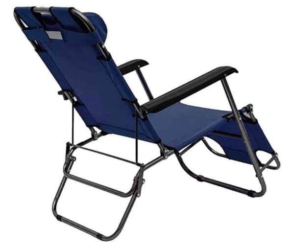 SILLA REPOSERA Plegable AZUL OSCURO - Imagen 2