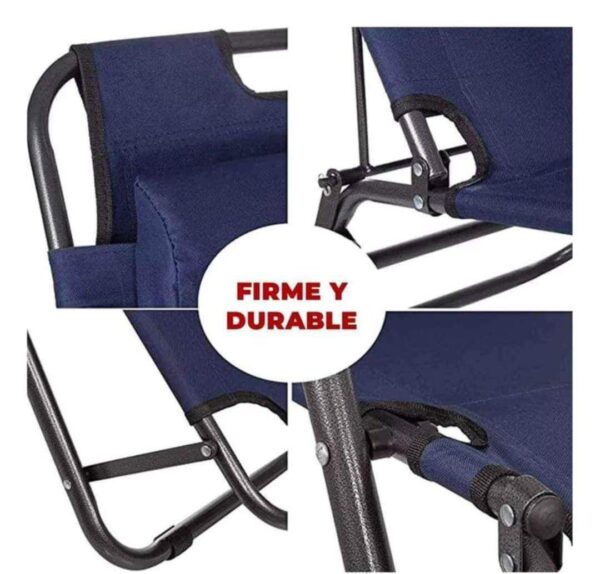 SILLA REPOSERA Plegable AZUL OSCURO - Imagen 3
