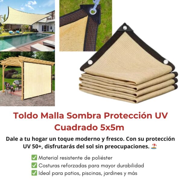 TOLDO VELA 5X5 CUADRADO - Imagen 8