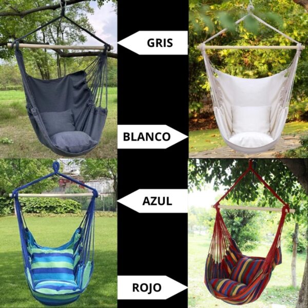 silla hamaca columpio con palo - Imagen 7