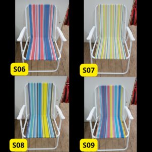 SILLA PLEGABLE DE RAYAS