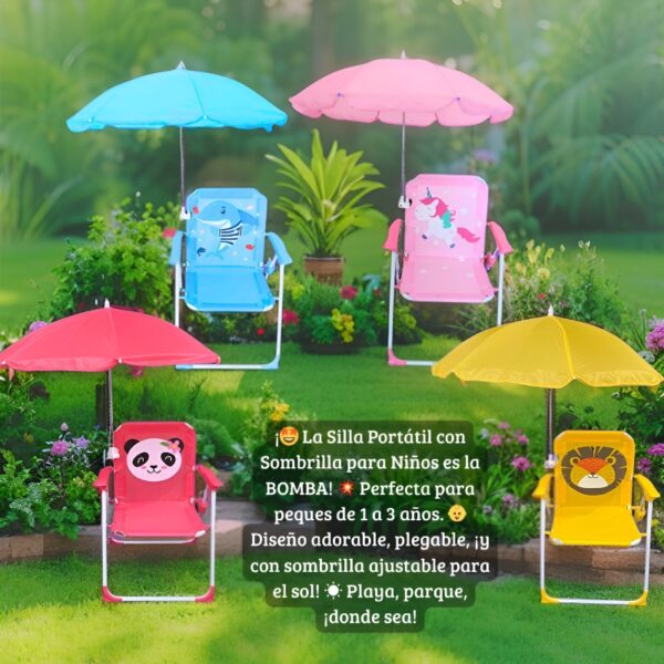 Silla con paraguas para niños✅ - Imagen 2