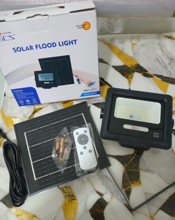 FOCO SOLAR CON PANEL APARTE DE 80 WATTS