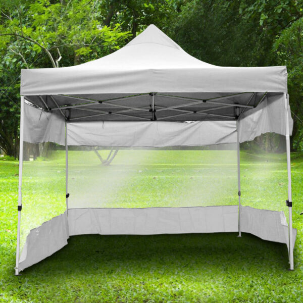 LONA LATERAL 3X3 TRANSPARENTE CON ORILLOS BLANCO