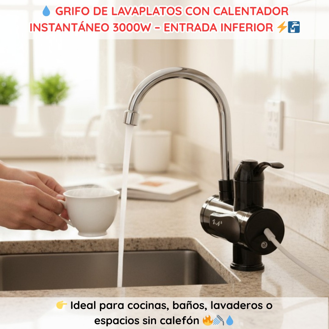 GRIFO DE LAVA PLATOS ELECTRICO 3000W - Imagen 8