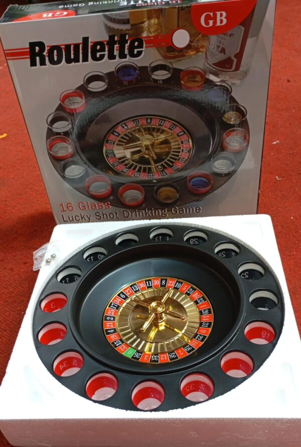 Juego Ruleta Rusa Estilo Casino Beber Shots 16 Copas - Imagen 4