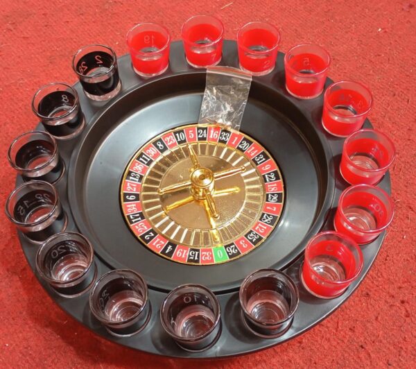 Juego Ruleta Rusa Estilo Casino Beber Shots 16 Copas - Imagen 3