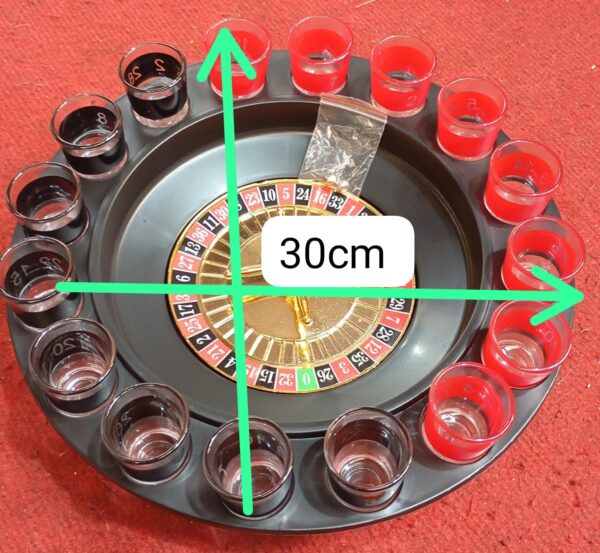 Juego Ruleta Rusa Estilo Casino Beber Shots 16 Copas - Imagen 2